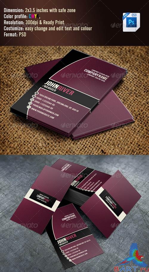 GraphicRiver Simple Violet Business Card