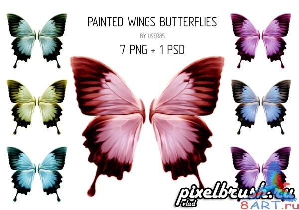 Painted Wings Butterflies -    (    Photoshop)