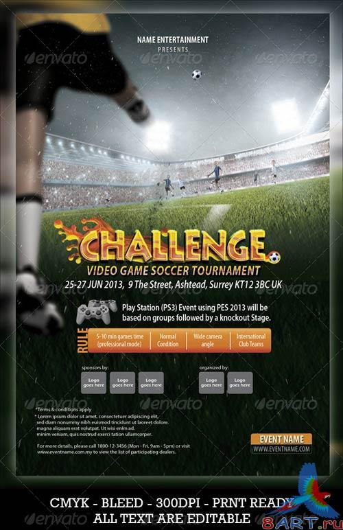 GraphicRiver Soccer Video Game Flyer