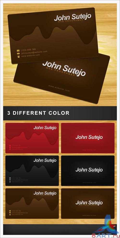 Chocolate business card PSD Template Chocolate business card PSD Template