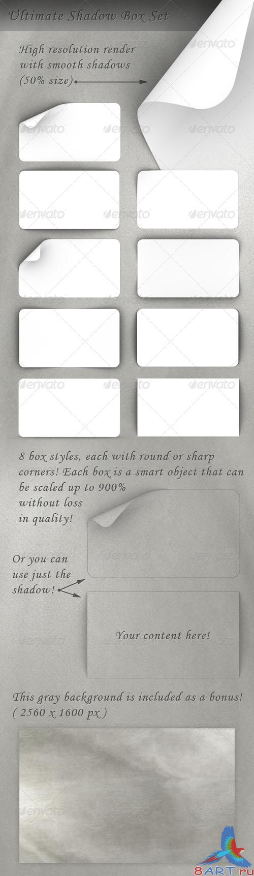 GraphicRiver Web Content Boxes with Shadows GraphicRiver Web Content Boxes with Shadows
