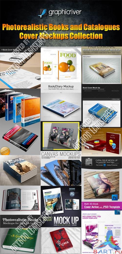 GraphicRiver Photorealistic Books and Catalogues Cover Mockups Collection