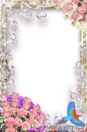 Frame for Photo - Nice Flowers Frame for Photo - Nice Flowers