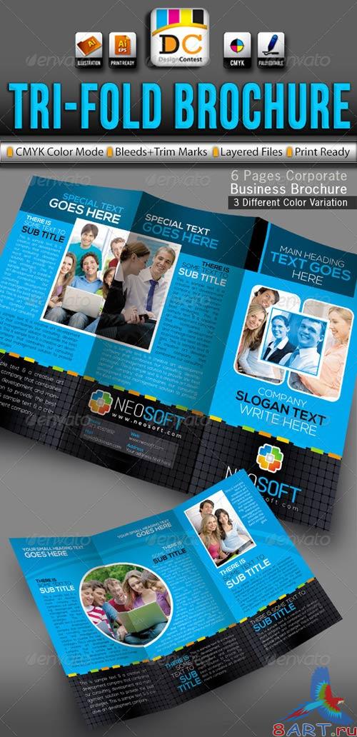 GraphicRiver NeoSoft Tri-fold Corporate Business Brochure