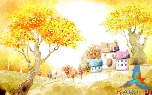 PSD - Autumn Village Template