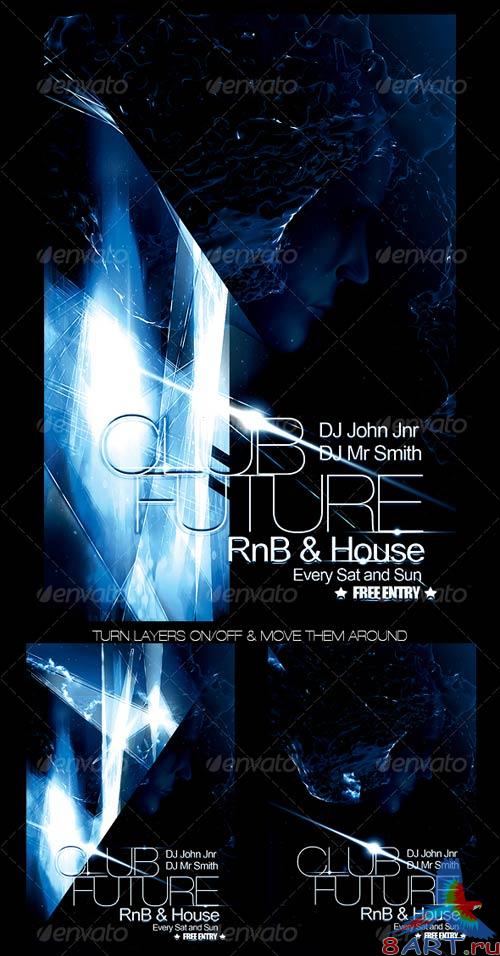 GraphicRiver Futuristic Club Flyer