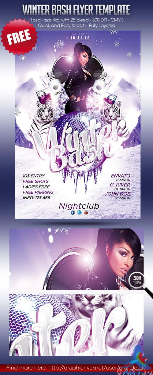 PSD Template - Winter Bash Flyer/Poster