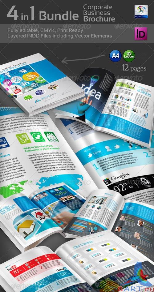 GraphicRiver 4 in 1 Bundle Bi-Fold Brochure