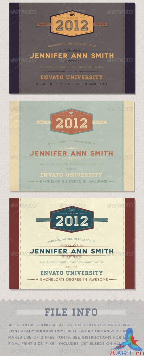 GraphicRiver Graduation Announcement GraphicRiver Graduation Announcement