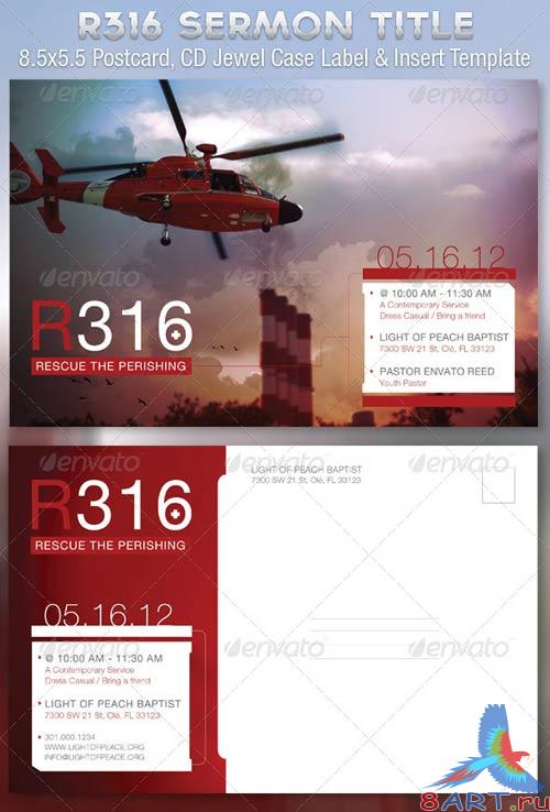 GraphicRiver Rescue The Perishing Postcard and CD Template