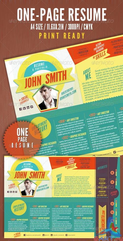 GraphicRiver The One Page Resume