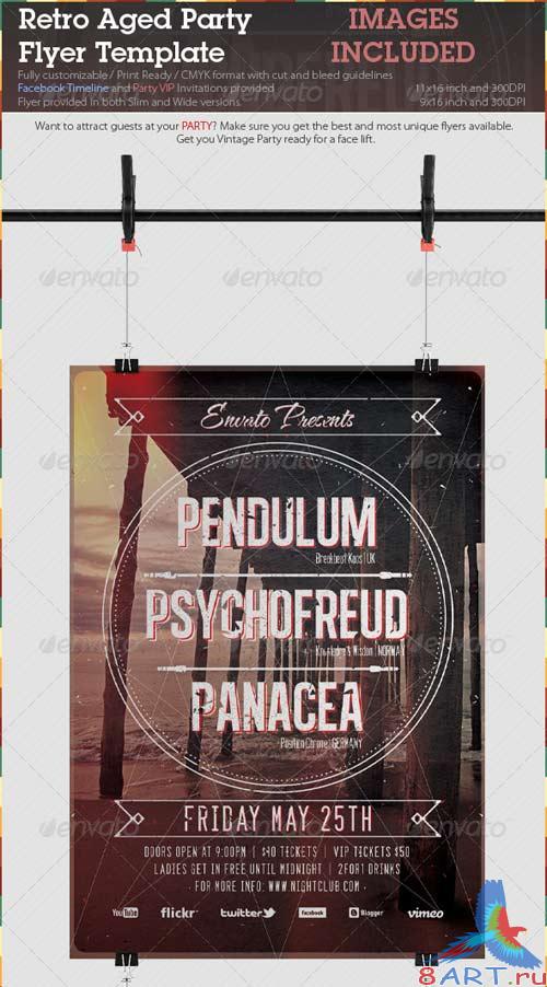 GraphicRiver Retro Aged Party Flyer Template