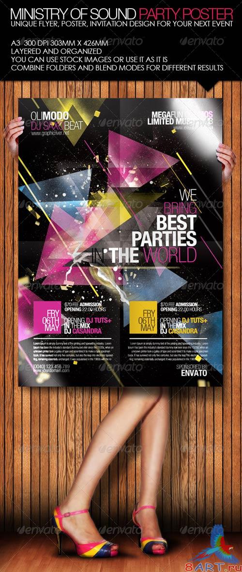 GraphicRiver Ministry of Sound Party Poster Template