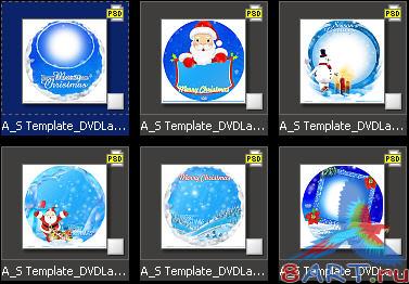 Atmosphere Studio Templates - DVD Cover &amp; Labels v2 - Christmas