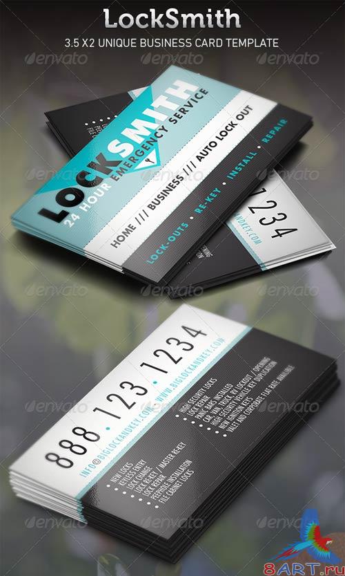 GraphicRiver Locksmith Business Card Template