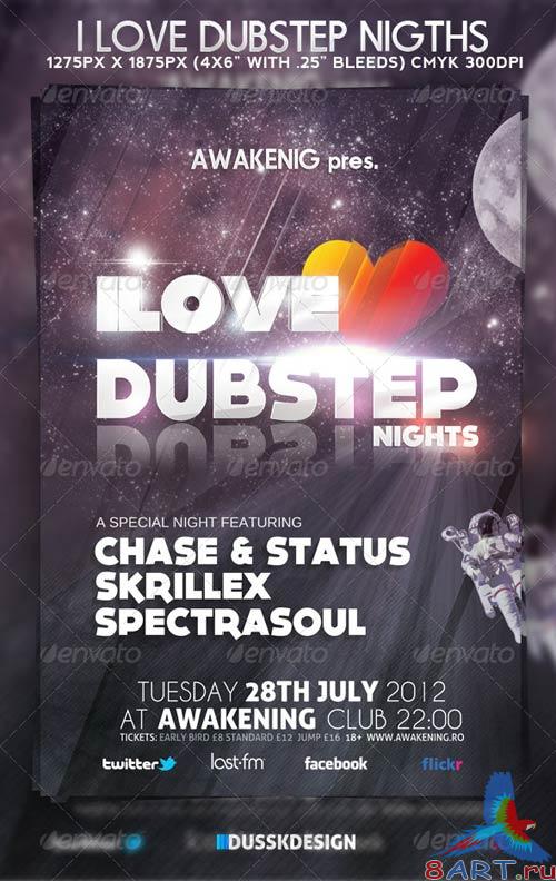 GraphicRiver Love Dubstep Nights