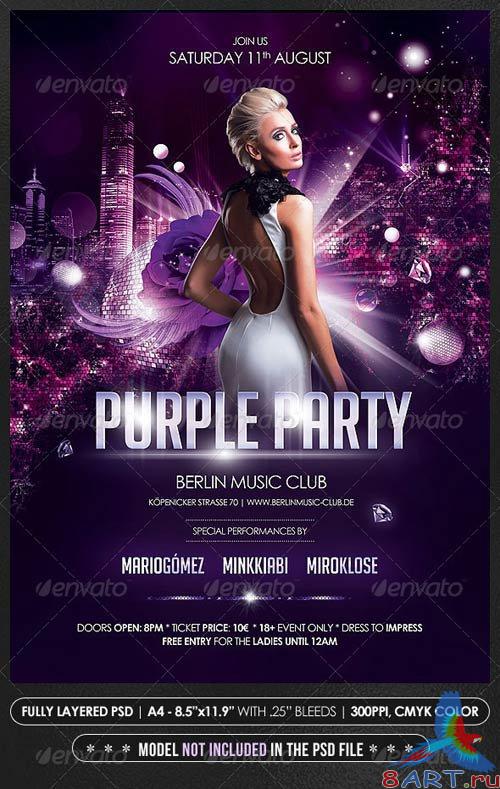 GraphicRiver Purple Party Poster/Flyer