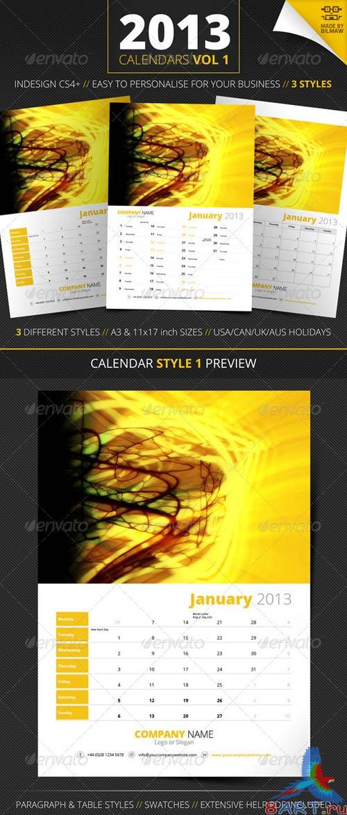 GraphicRiver 2013 Calendars Vol 1