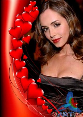Valentine-frame Hearts - (-)