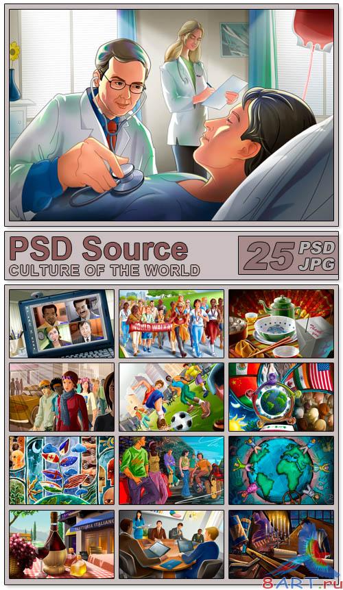 Culture of different peoples of the world - PSD Culture of different peoples of the world - PSD