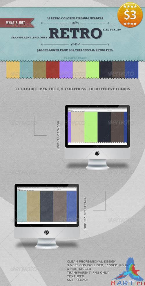 GraphicRiver 10 Tileable Retro Headers