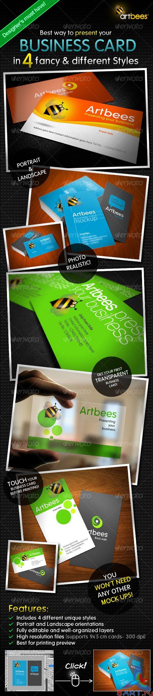 Great Business Card Mock-up Pack - 4 Styles Great Business Card Mock-up Pack - 4 Styles