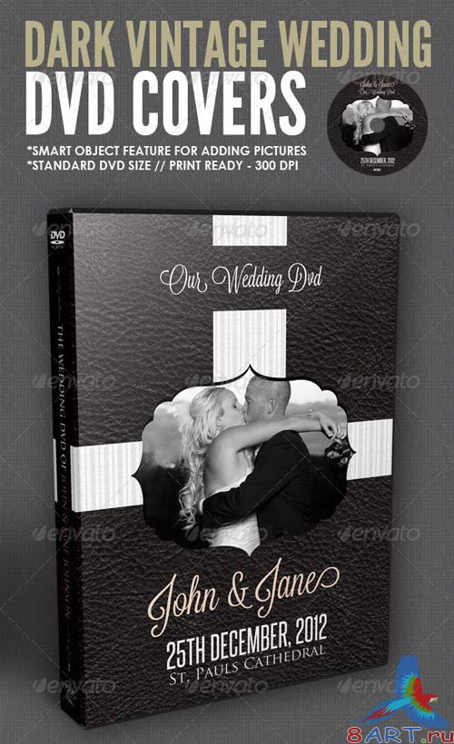 GraphicRiver Dark Vintage Wedding DVD Cover Template