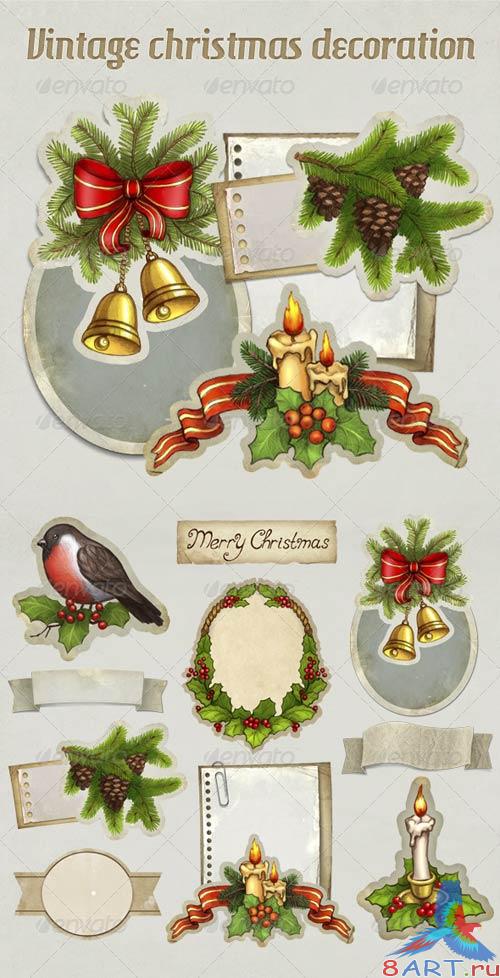 GraphicRiver Vintage Christmas Decoration