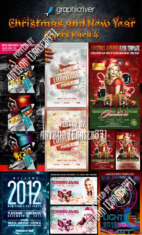 GraphicRiver Christmas and New Year Flyers Collection 4