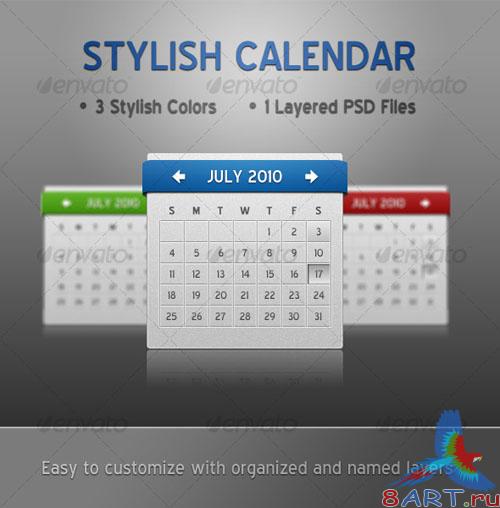 Slick Calendar – 3 Colors - GraphicRiver Slick Calendar – 3 Colors - GraphicRiver