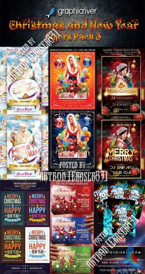 GraphicRiver Christmas and New Year Flyers Collection 3