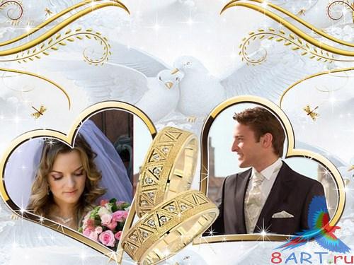 Фоторамка - Свадебные птицы Фоторамка - Свадебные птицы
