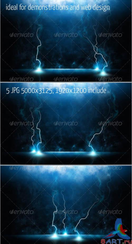 GraphicRiver Magic Lightning Backgrounds GraphicRiver Magic Lightning Backgrounds