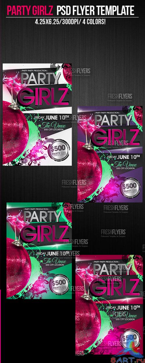 Party Girlz Flyer/Poster PSD Template