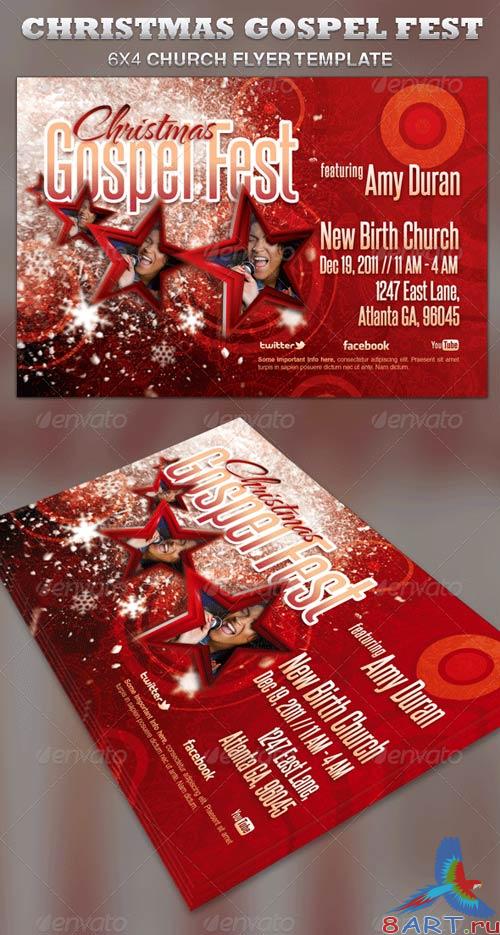 GraphicRiver Christmas Gospel Fest Church Flyer Template