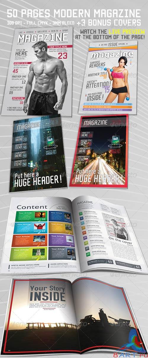 GraphicRiver 50 Page Magazine / Newsletter + 3 Bonus Covers