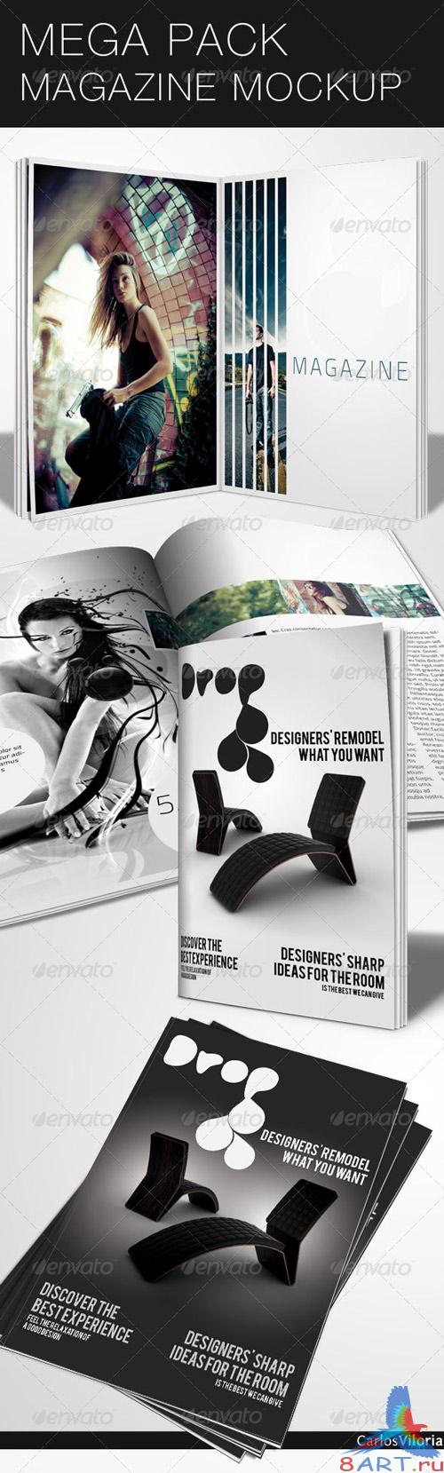 Mega Pack Magazine Mock-Up - GraphicRiver Mega Pack Magazine Mock-Up - GraphicRiver