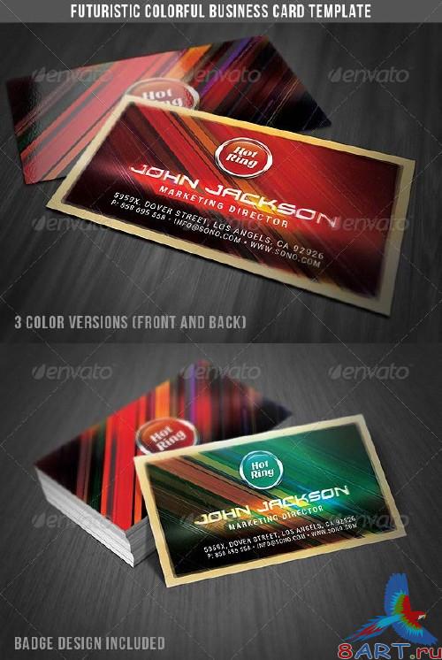 GraphicRiver Futuristic Colorful Business Card