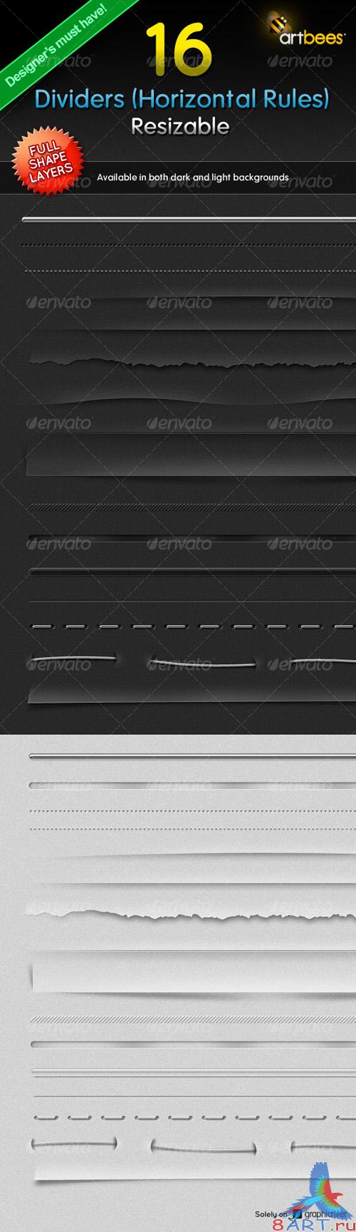 16 Dividers (Horizontal Rules) - Resizable - GraphicRiver 16 Dividers (Horizontal Rules) - Resizable - GraphicRiver