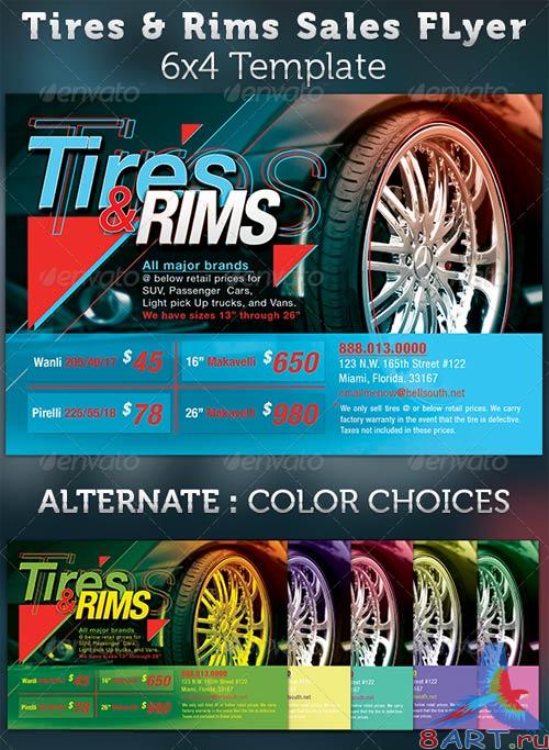 GraphicRiver Tires and Rims Sales Ad Flyer Tempalte