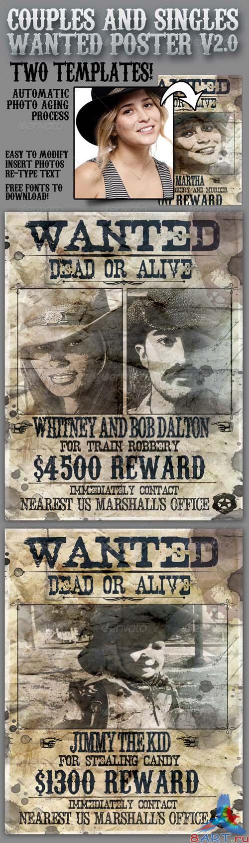 GraphicRiver Wanted Poster 8.5x11 for Singles and Couples V2.0 - REUPLOAD