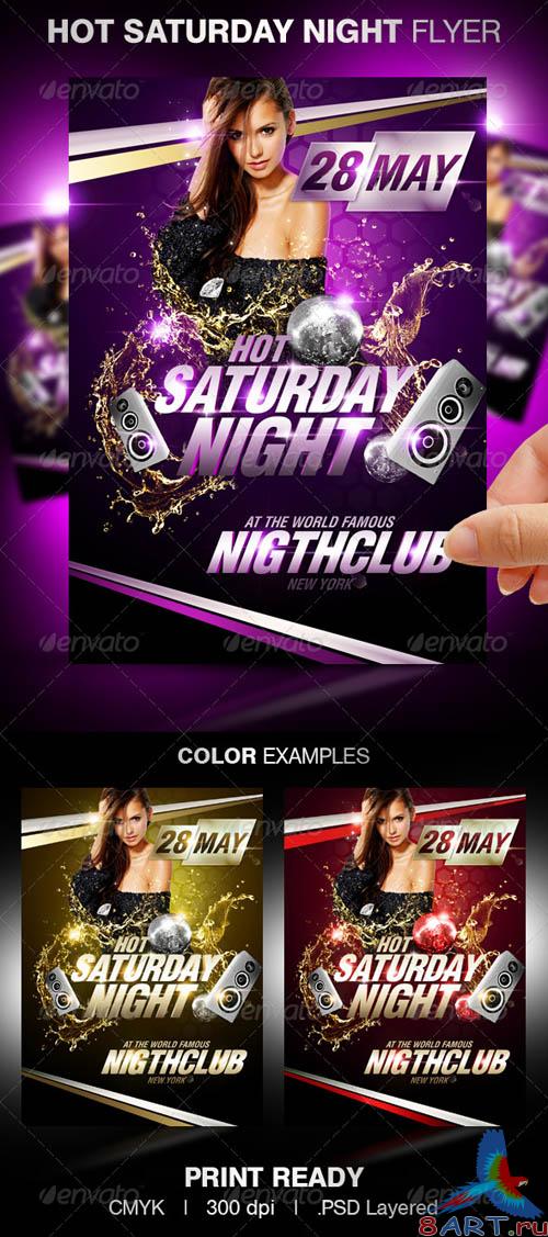 GraphicRiver Hot Saturday Night Flyer Template