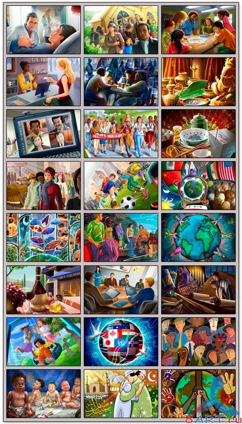 Culture of different peoples of the world - PSD Culture of different peoples of the world - PSD