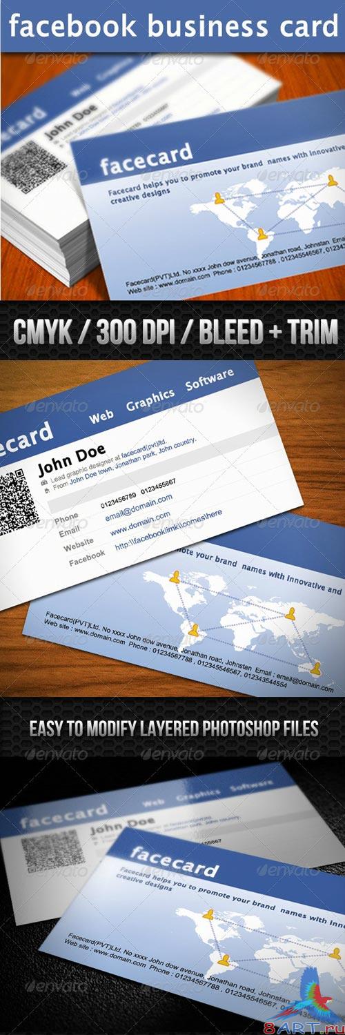 Quick Responsive Facebook Business Card. PSD