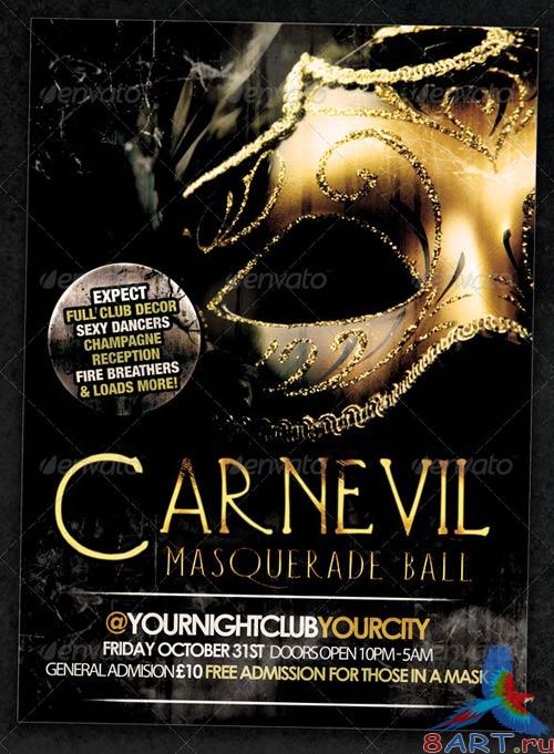 GraphicRiver Carnevil Masquerade Ball Flyer Or Event Poster