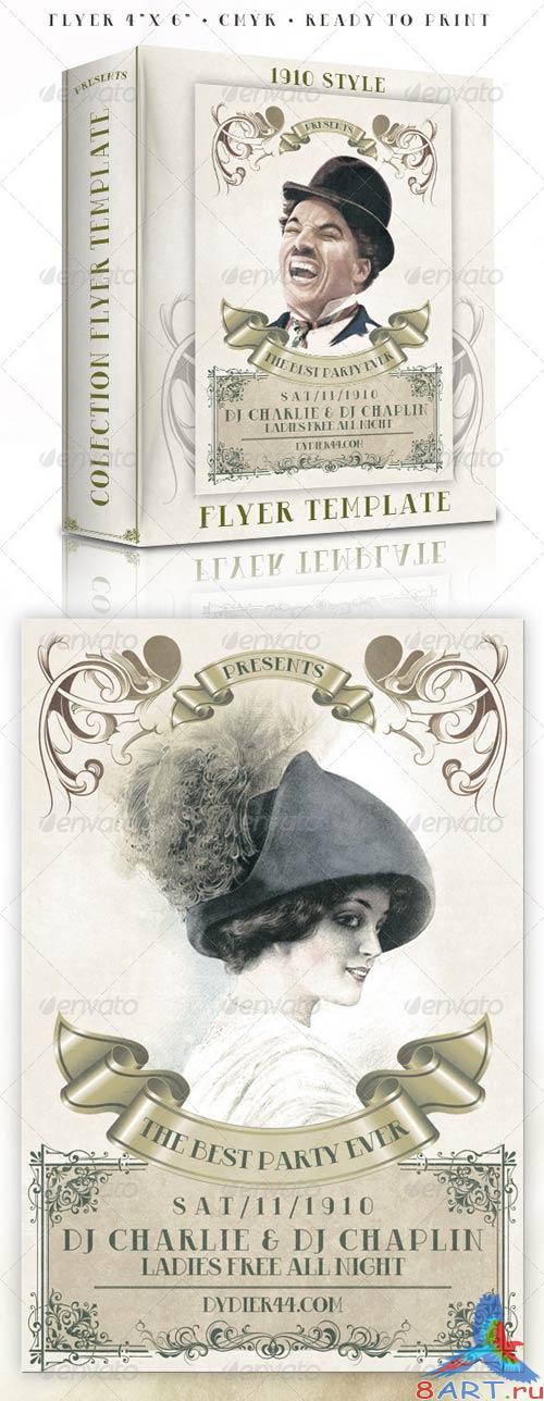 GraphicRiver 1910 Classic Style (4x6 Flyer Template)