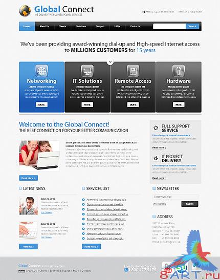 Free Global Connect Website Template Free Global Connect Website Template