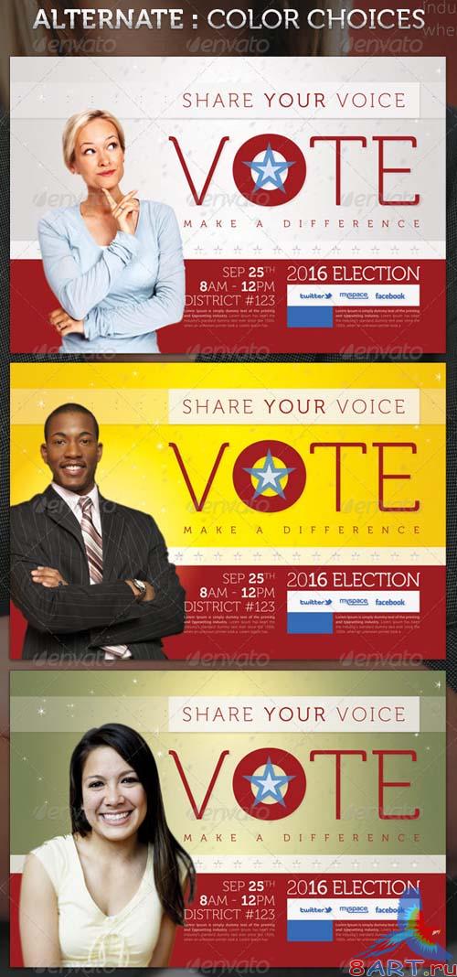 GraphicRiver Vote - Election Full Page and Mailer Template GraphicRiver Vote - Election Full Page and Mailer Template