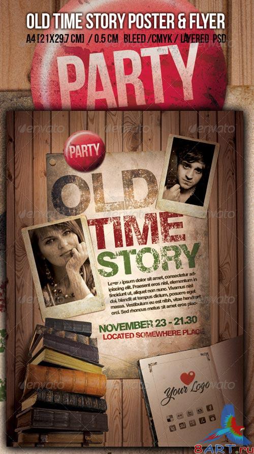 GraphicRiver Old Time Story Party A4 Poster