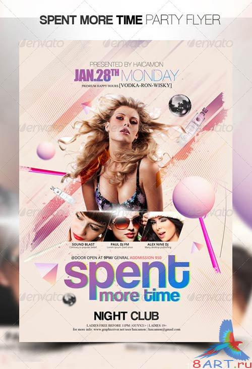 GraphicRiver Spent More Time Party Flyer